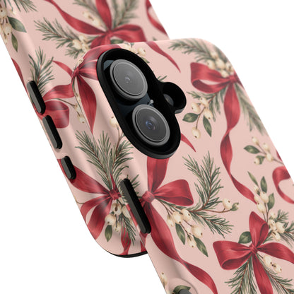 Ribbon Season iPhone Tough Case | christmas bows