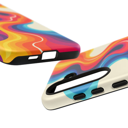 Chromatic Current Samsung Galaxy Tough Case | retro waves