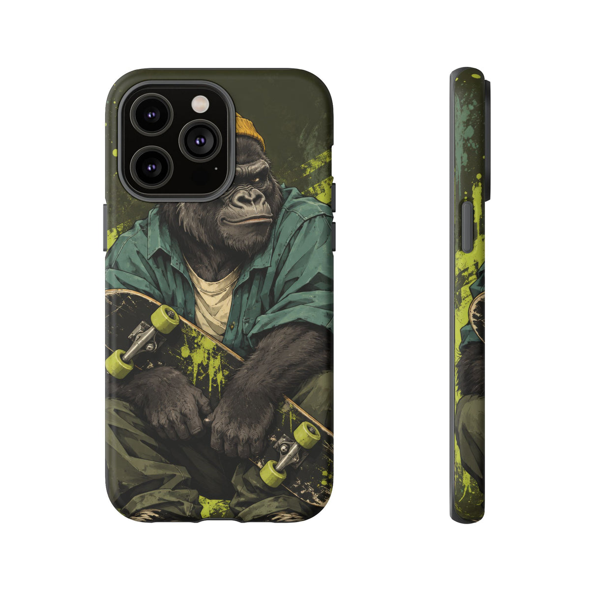 Concrete Jungle iPhone Tough Case | Skater Gorilla Illustration