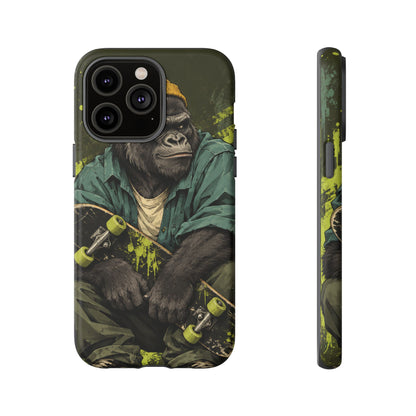 Concrete Jungle iPhone Tough Case | Skater Gorilla Illustration