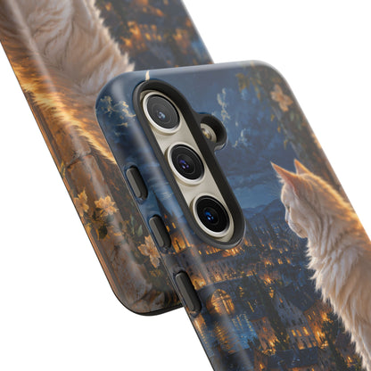 Moonlit Window Samsung Galaxy Tough Case | white cat