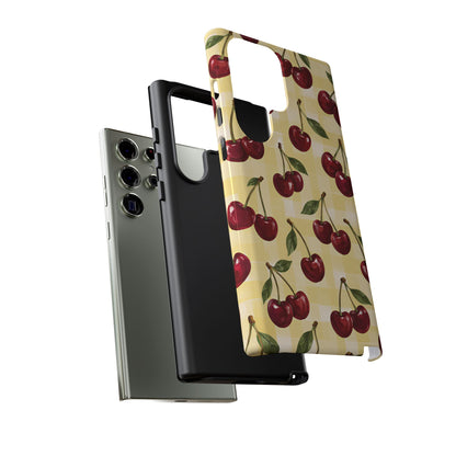 Cherry Gingham Samsung Galaxy Tough Case | Cherry Picnic