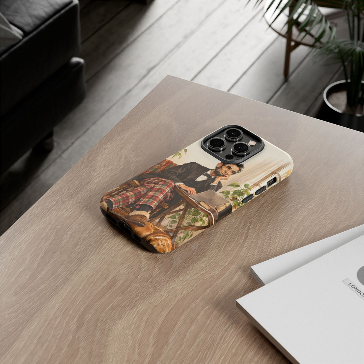 Abe from Home iPhone Tough Case | lincoln work from home