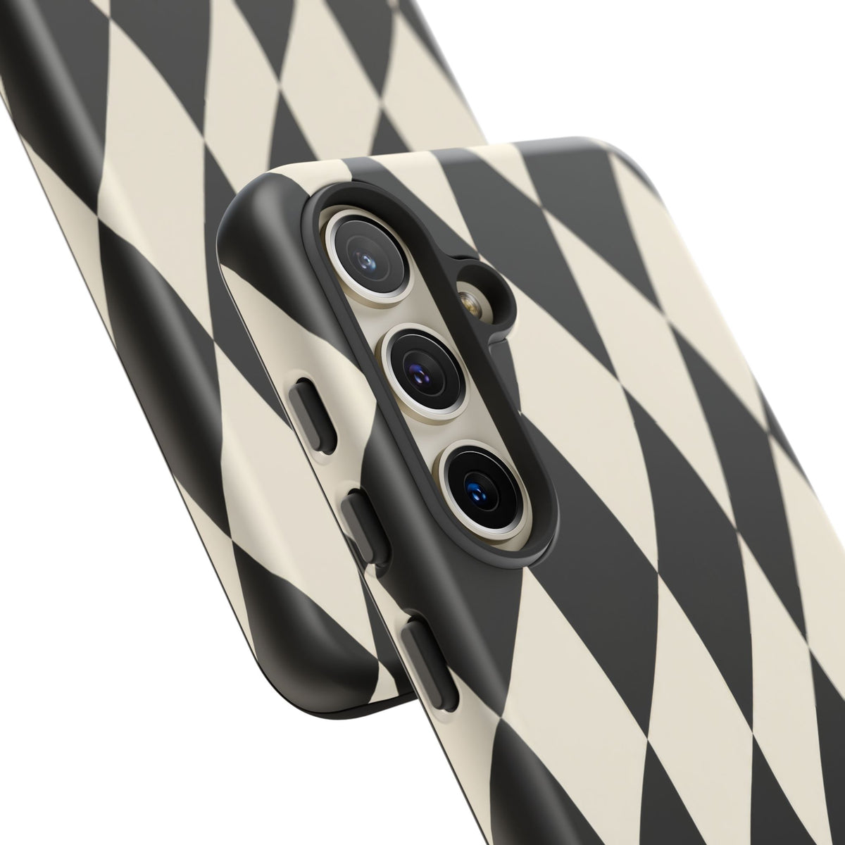 Harlequin Sway Samsung Galaxy Tough Case | Black & White Harlequin