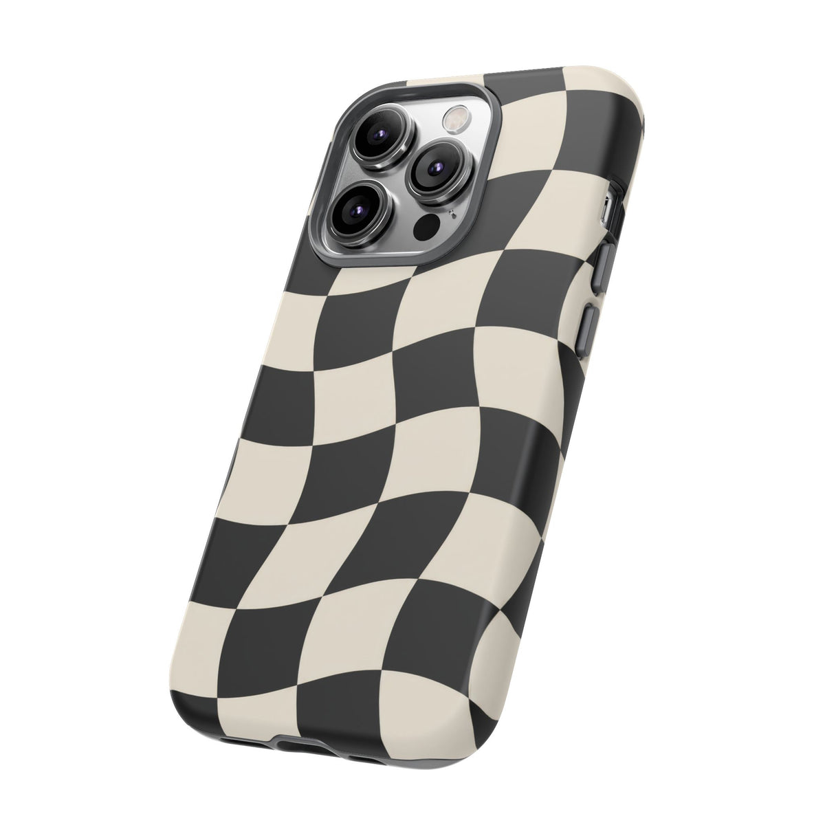 Liquid Check iPhone Tough Case | Wavy Checkerboard