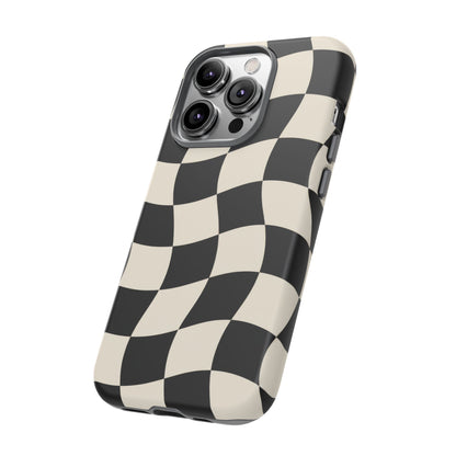 Liquid Check iPhone Tough Case | Wavy Checkerboard