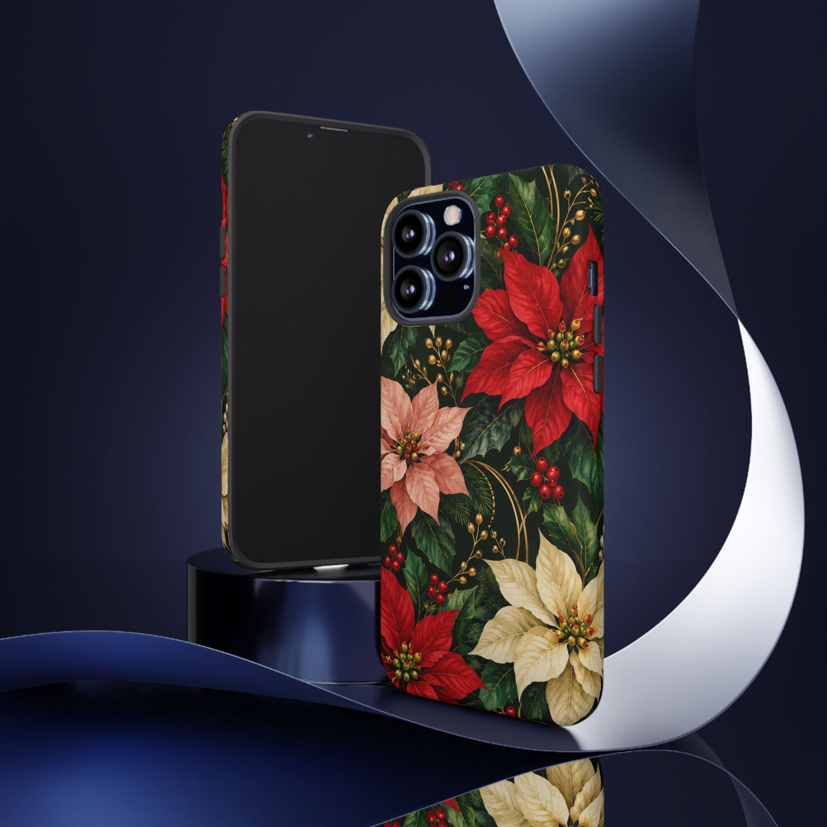 Noel in Bloom iPhone Tough Case | poinsettia