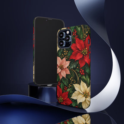 Noel in Bloom iPhone Tough Case | poinsettia