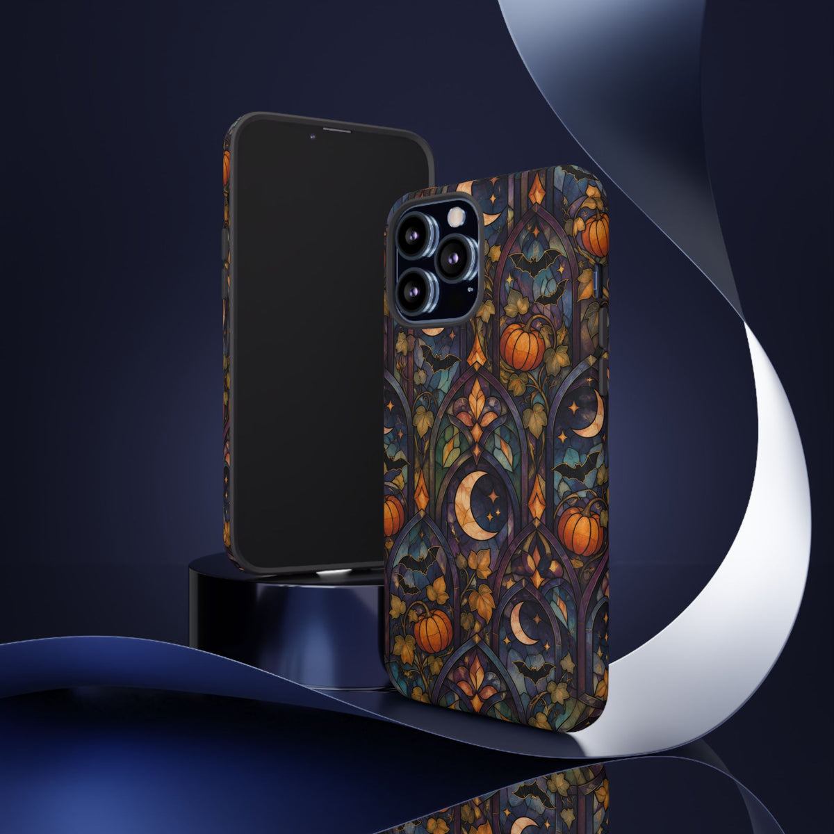 Amber Moon Window iPhone Tough Case | celestial halloween