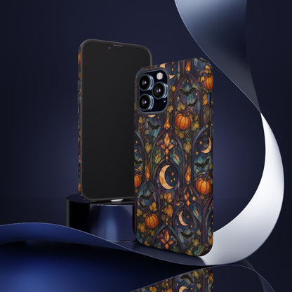 Amber Moon Window iPhone Tough Case | celestial halloween