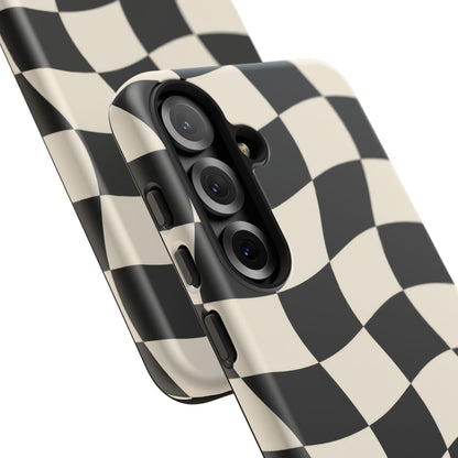 Liquid Check Samsung Galaxy Tough Case | Wavy Checkerboard