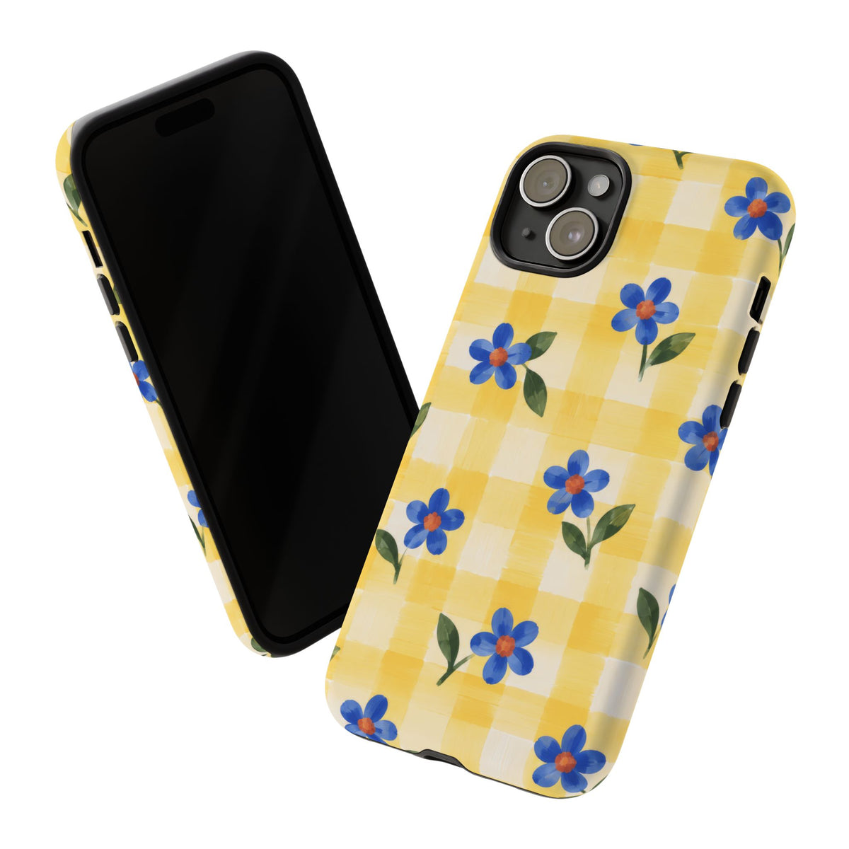 Buttercup Picnic iPhone Tough Case | yellow gingham