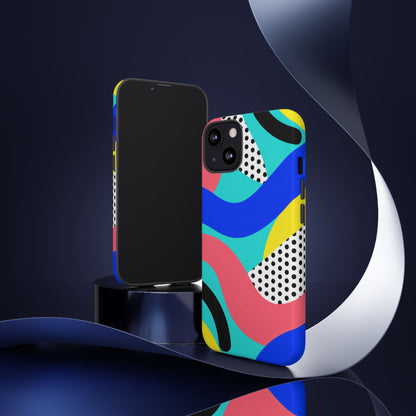 Poolside Pop iPhone Tough Case | Wavy Color Block
