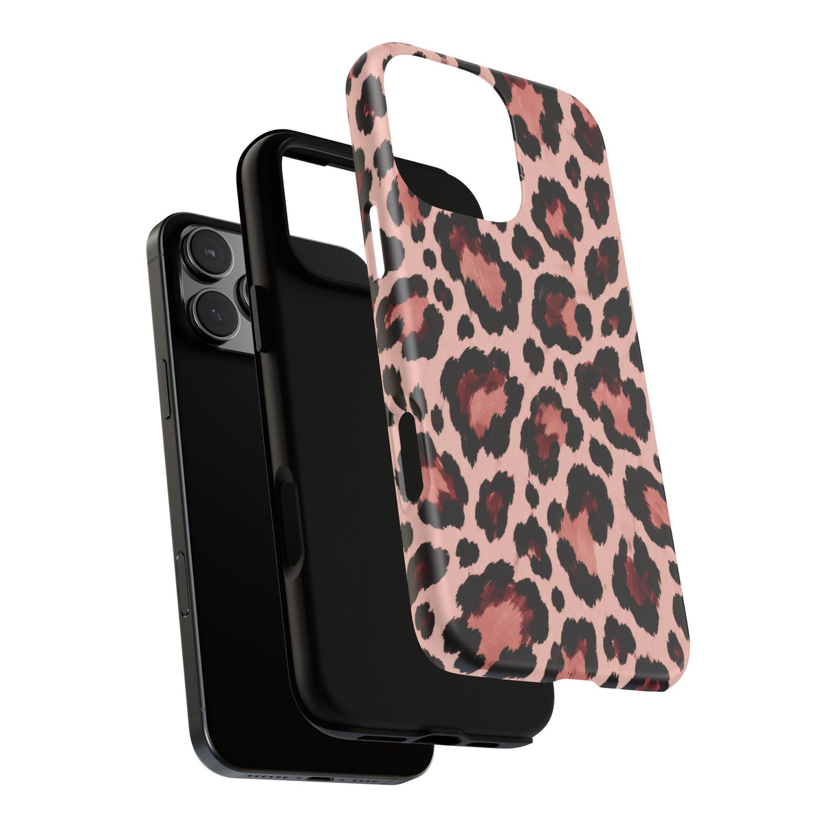Wild Burgundy iPhone Tough Case | leopard print