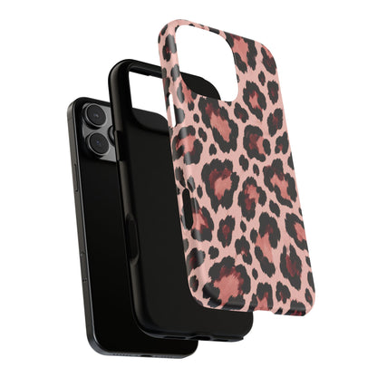 Wild Burgundy iPhone Tough Case | leopard print