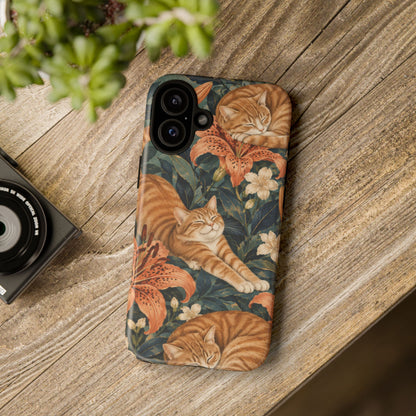 Tiger Lily Tabby iPhone Tough Case | tabby cats