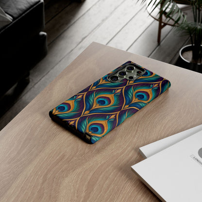 Peacock Nocturne Samsung Galaxy Tough Case | art deco