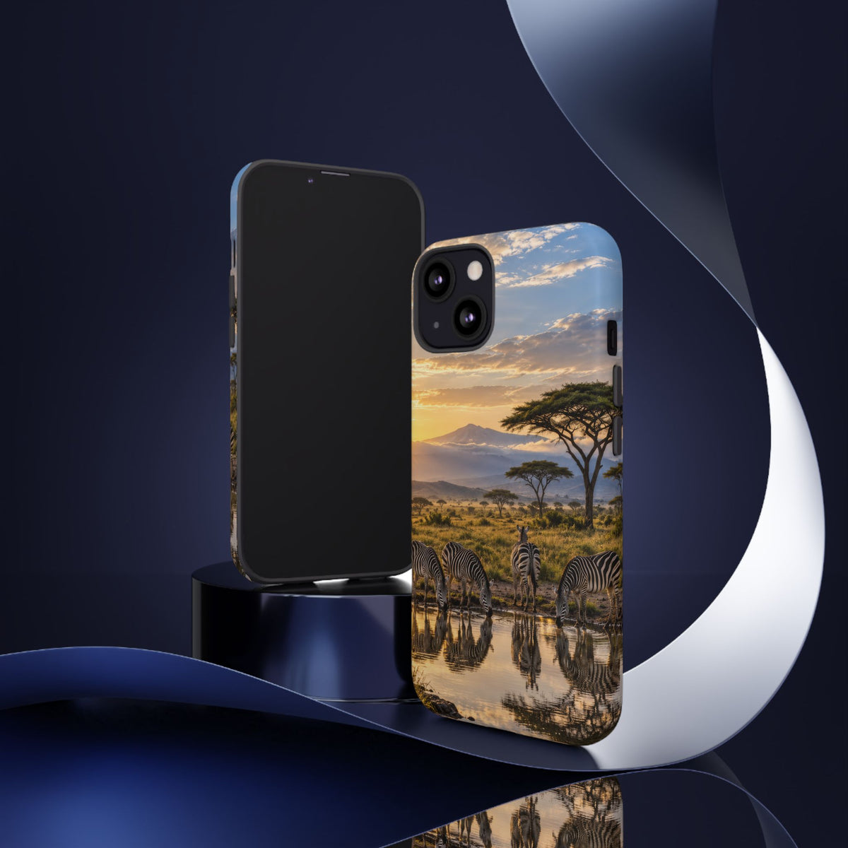 Zebra Water Mirror iPhone Tough Case | zebra safari