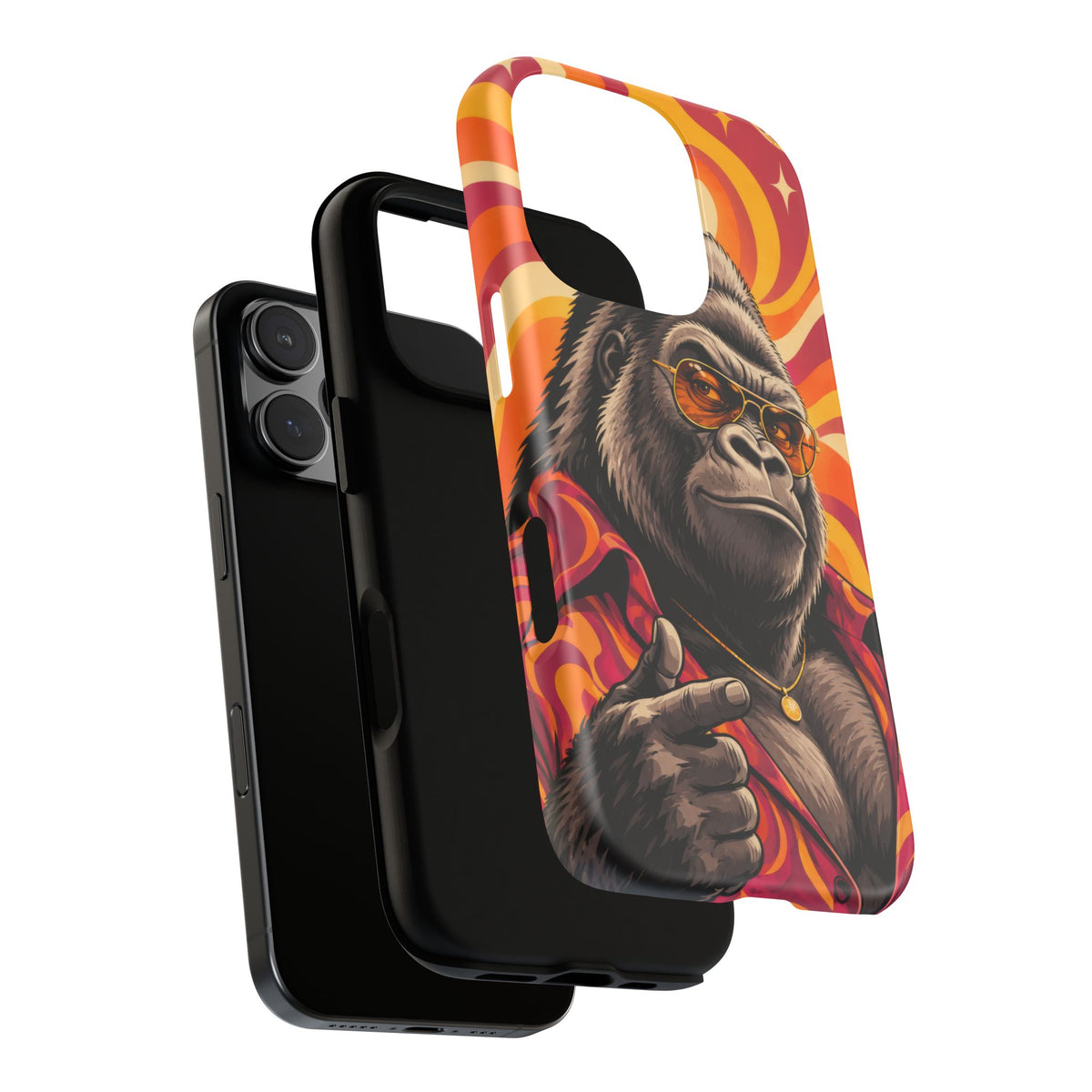 Velvet Groove iPhone Tough Case | Retro Disco Gorilla Art