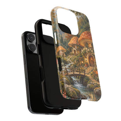 Honeycap Village iPhone Tough Case | Mushroom Village