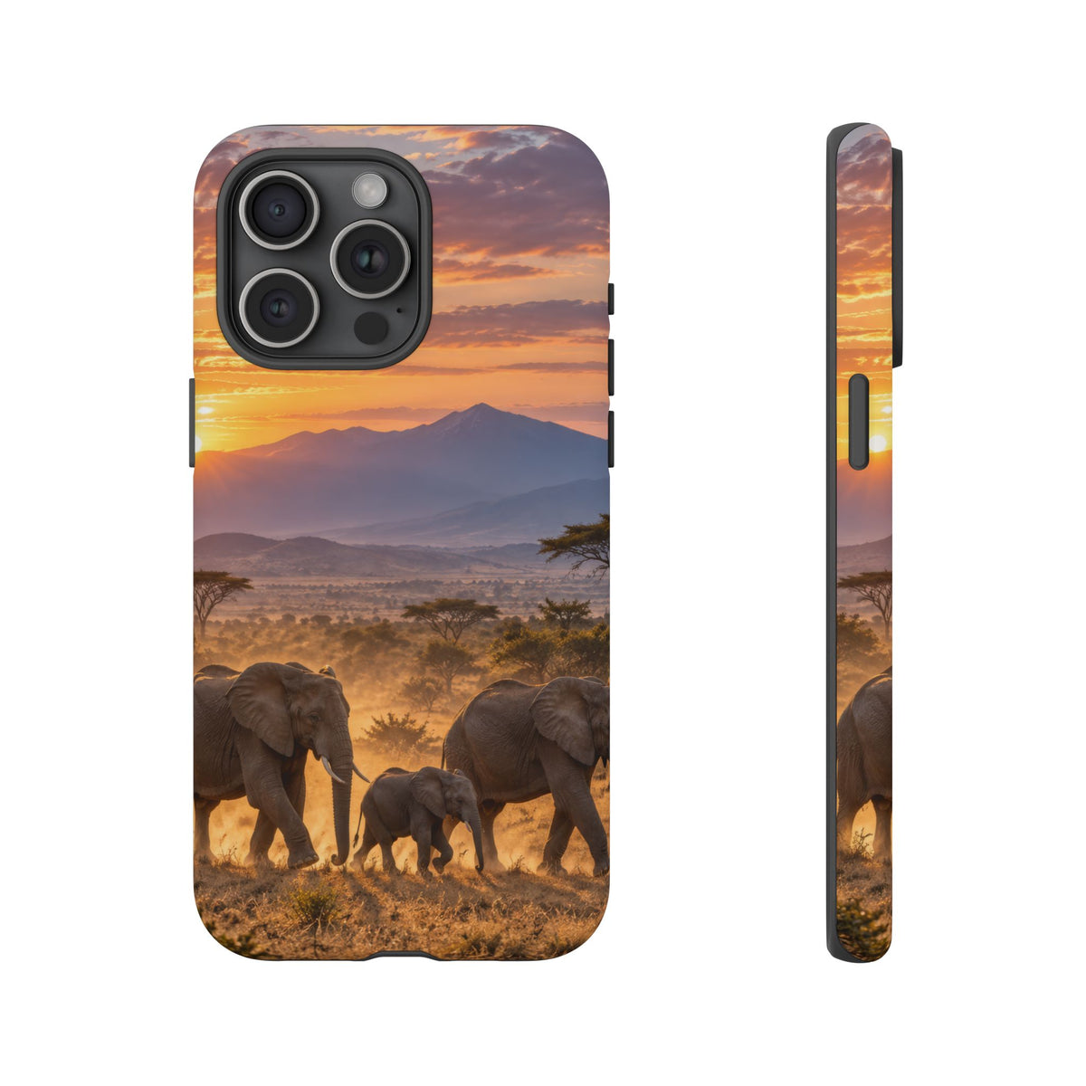Elephants at First Light iPhone Tough Case | african elephants