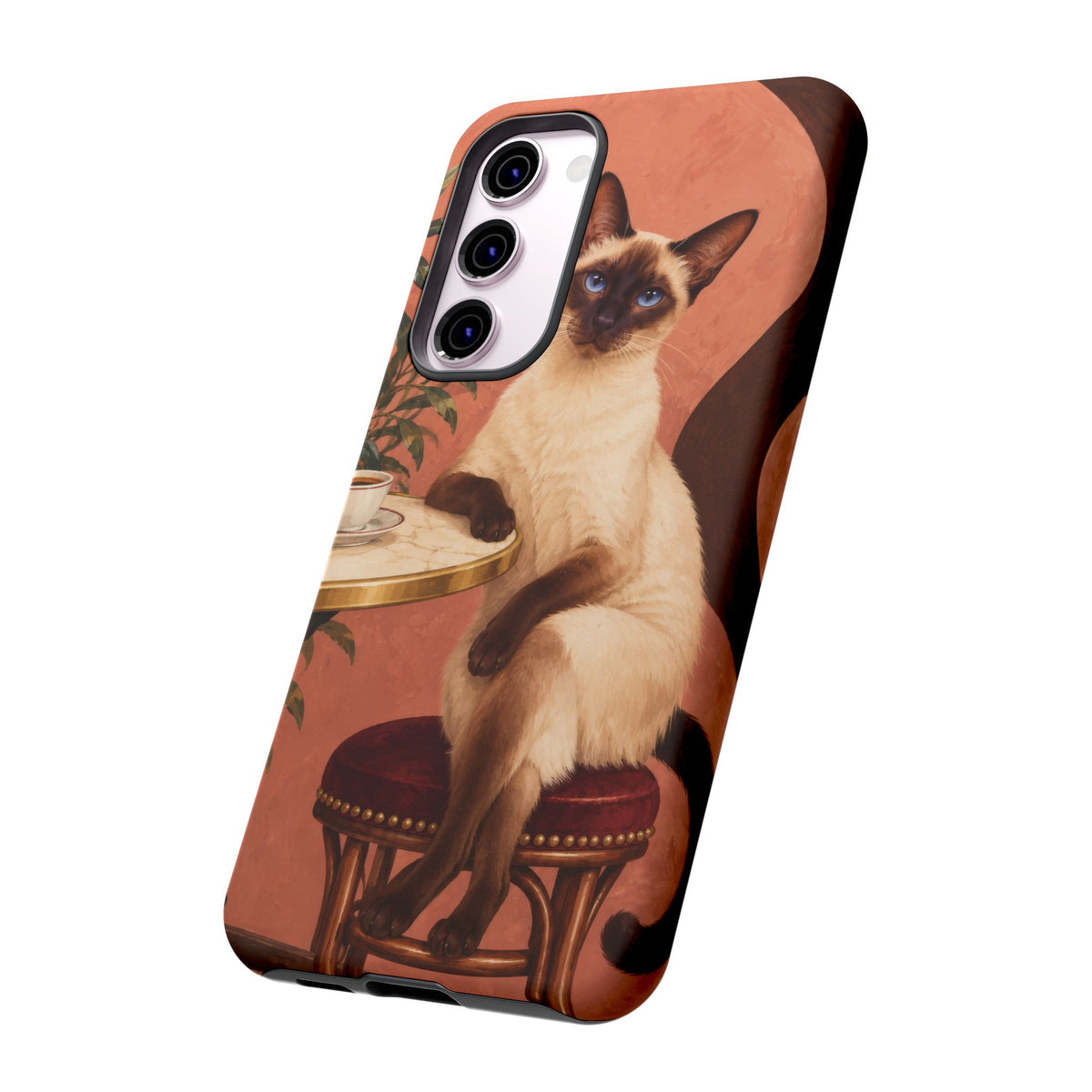 Espresso Cat Club Samsung Galaxy Tough Case | siamese cat