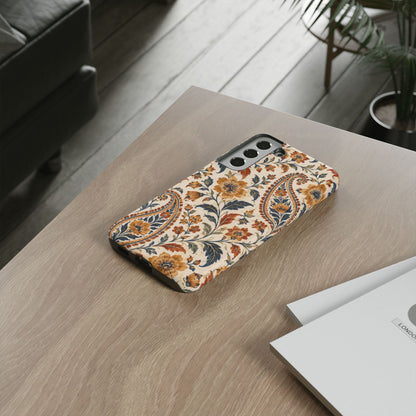 Saffron Heirloom Samsung Galaxy Tough Case | Floral Paisley on Ivory