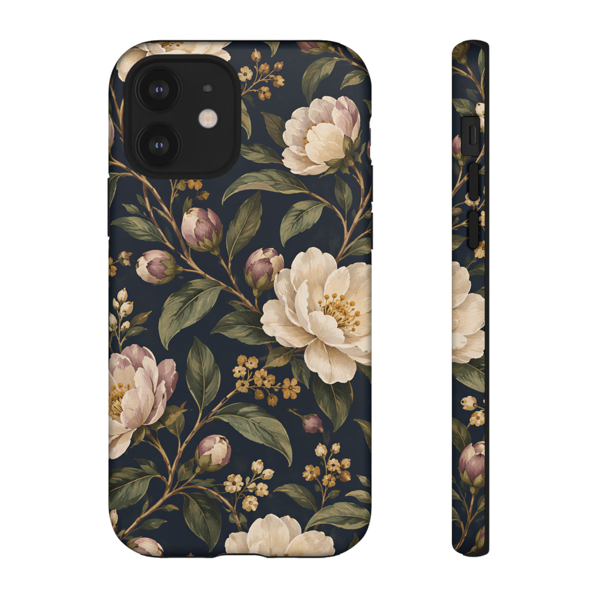 Dark Floral iPhone Tough Case | Midnight Camellia