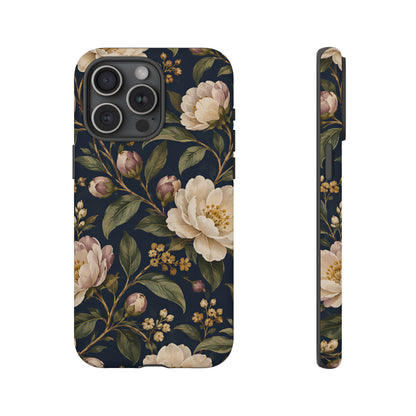 Dark Floral iPhone Tough Case | Midnight Camellia