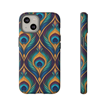 Peacock Nocturne iPhone Tough Case | art deco
