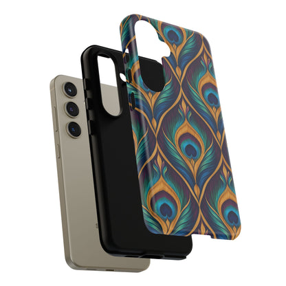Peacock Nocturne Samsung Galaxy Tough Case | art deco