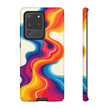 Chromatic Current Samsung Galaxy Tough Case | retro waves