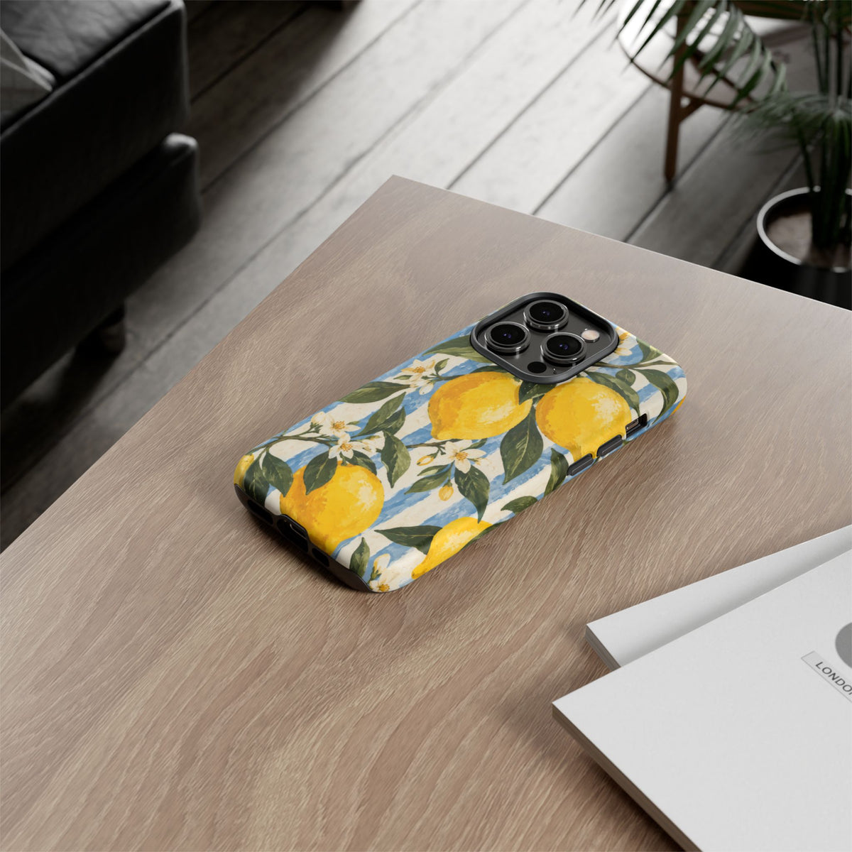 Riviera Lemons iPhone Tough Case | lemon print