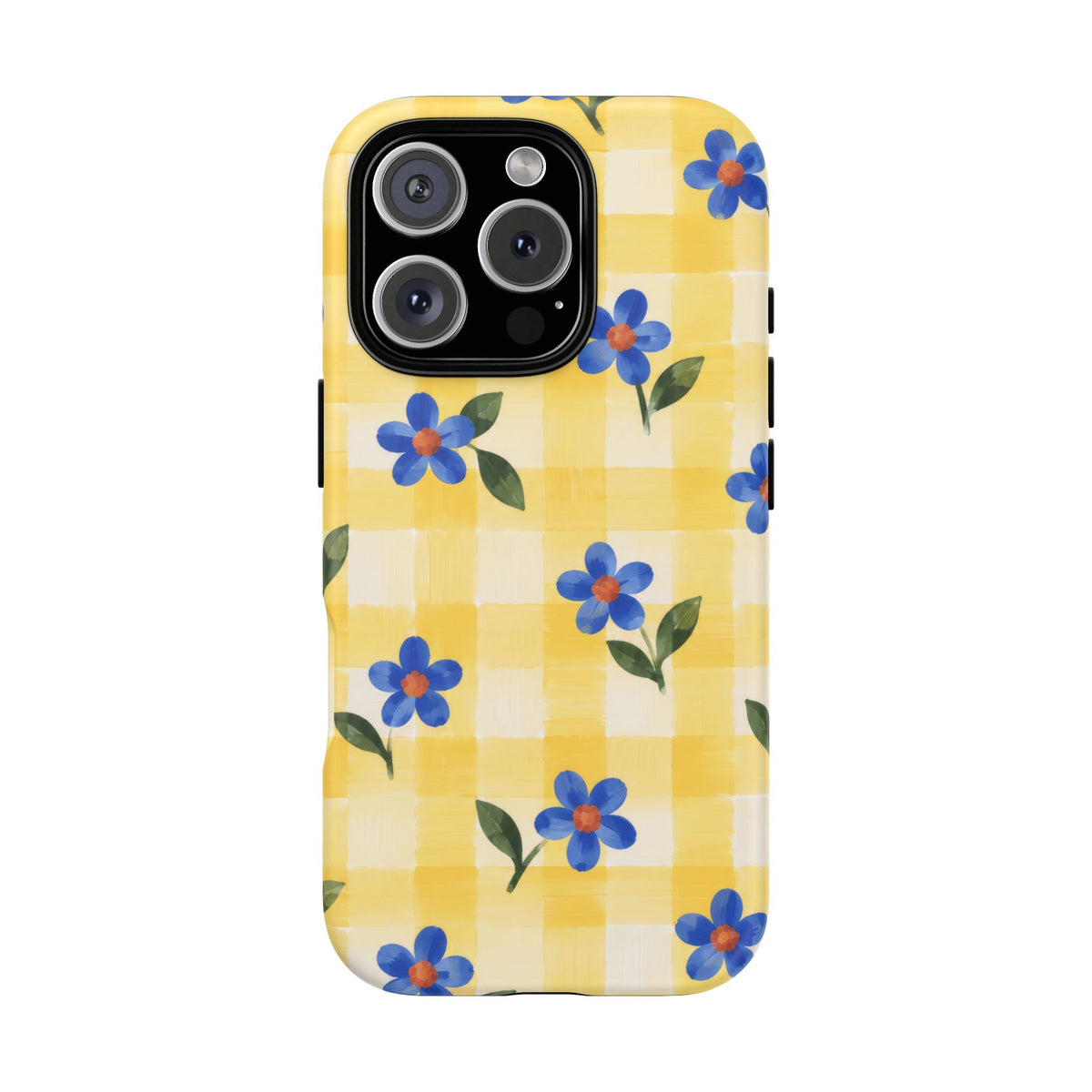 Buttercup Picnic iPhone Tough Case | yellow gingham