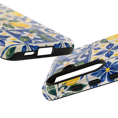 Blue Lemon Tile Samsung Galaxy Tough Case | Azulejo Orchard