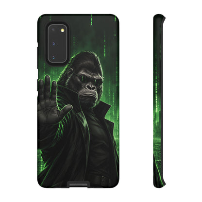 Cyberpunk Gorilla Samsung Galaxy Tough Case | Neon Code Silverback