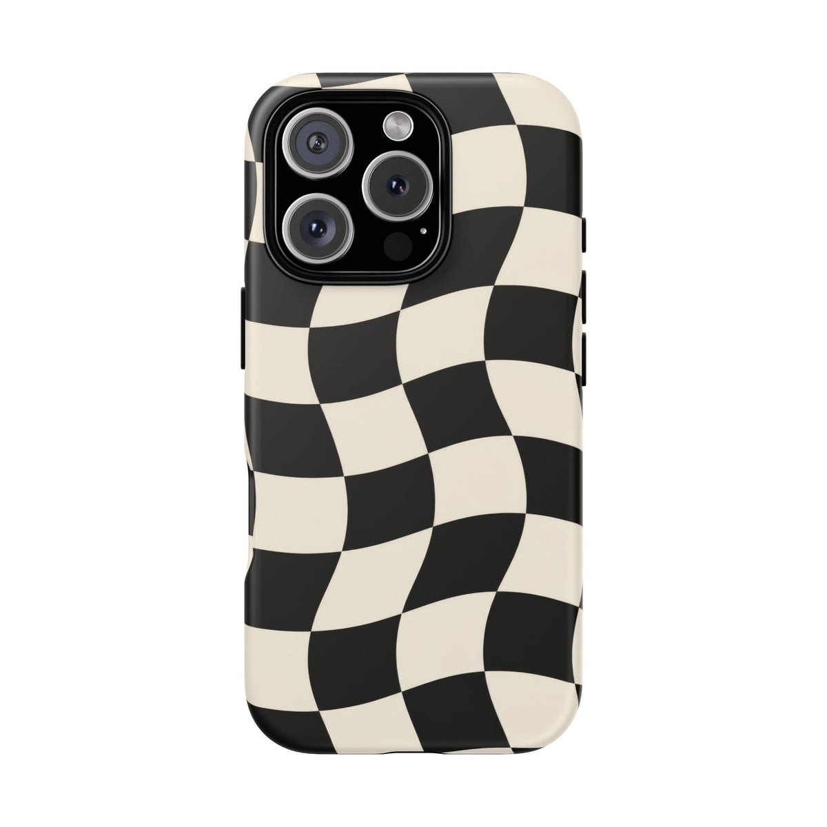 Liquid Check iPhone Tough Case | Wavy Checkerboard