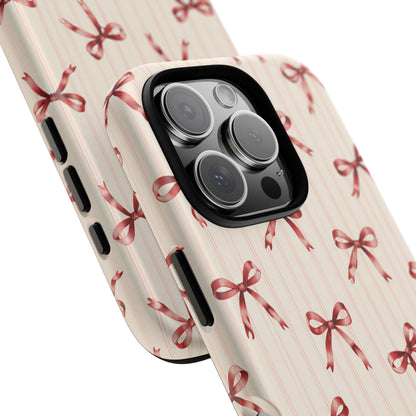 Red Bow iPhone Tough Case | Ribbon Waltz