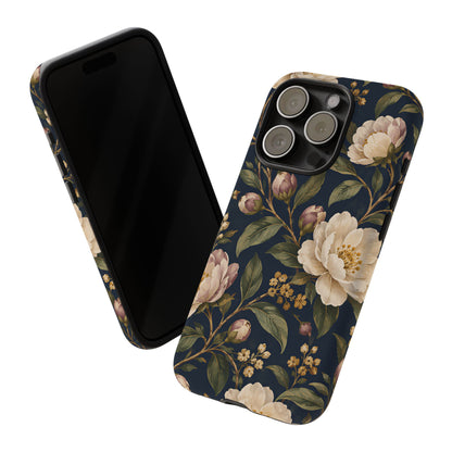 Dark Floral iPhone Tough Case | Midnight Camellia