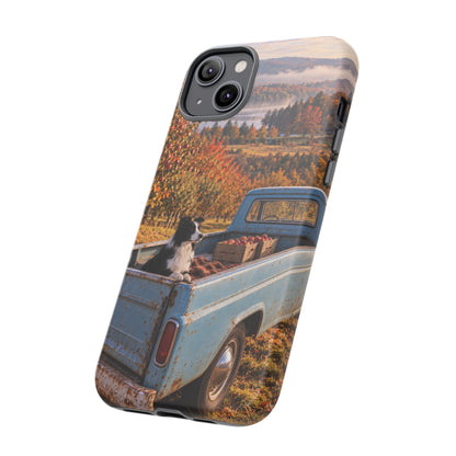 Blue Truck October iPhone Tough Case | border collie