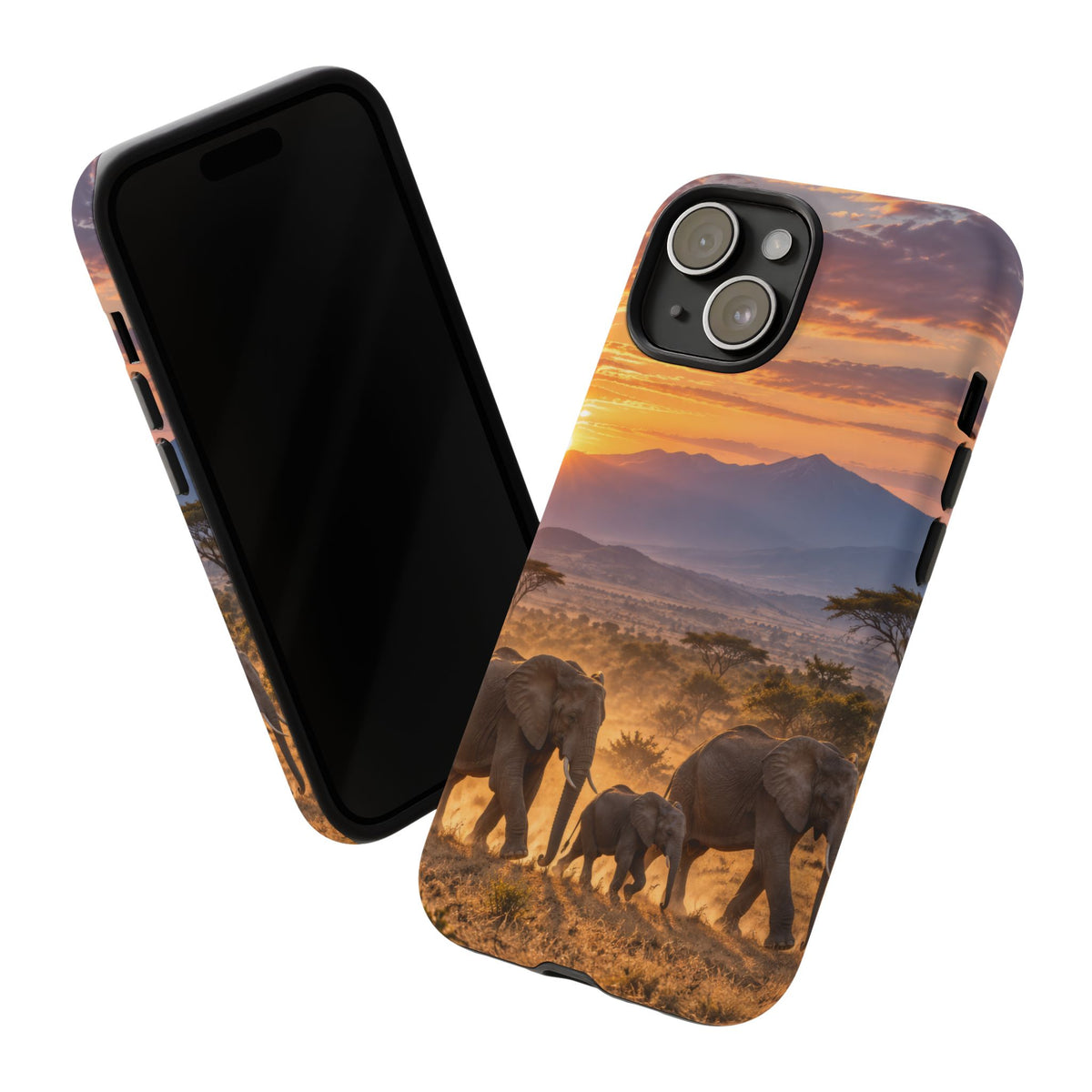 Elephants at First Light iPhone Tough Case | african elephants