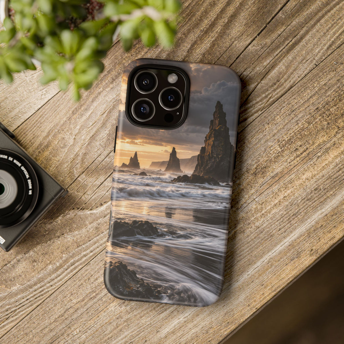 Black Sand and Silver iPhone Tough Case | black sand beach