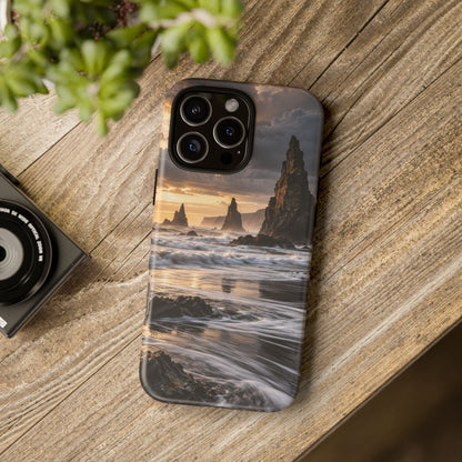 Black Sand and Silver iPhone Tough Case | black sand beach