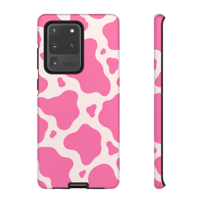 Strawberry Milk Samsung Galaxy Tough Case | Pink Cow Print