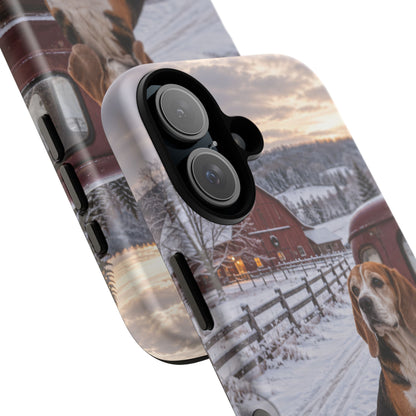 Winter Farm Watch iPhone Tough Case | beagle