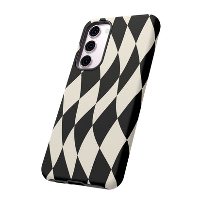 Harlequin Sway Samsung Galaxy Tough Case | Black & White Harlequin