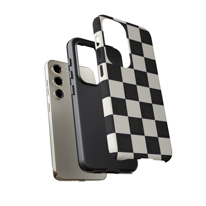 Classic Check Samsung Galaxy Tough Case | Black & White Checkerboard