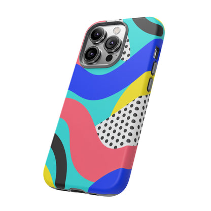 Poolside Pop iPhone Tough Case | Wavy Color Block