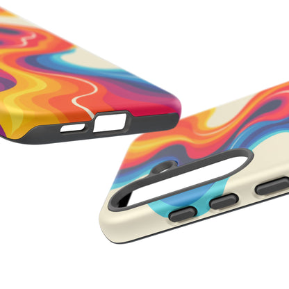 Chromatic Current Samsung Galaxy Tough Case | retro waves