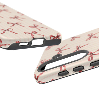 Red Bow Samsung Galaxy Tough Case | Ribbon Waltz